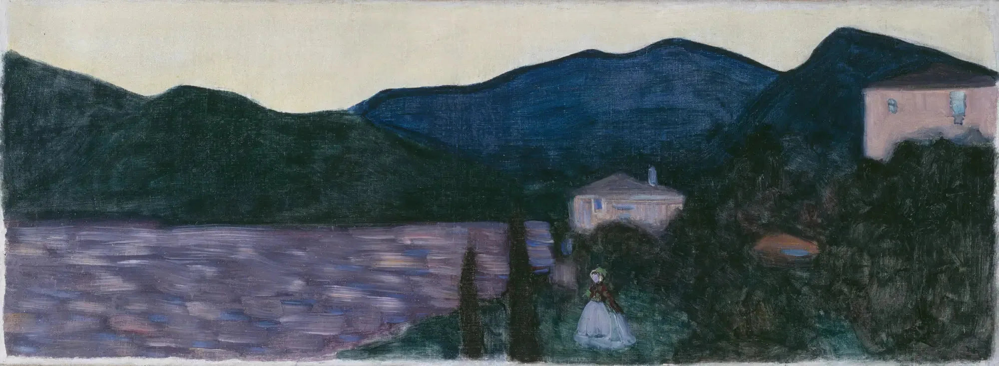 Paysage de montagne avec lac - Vassily Kandinsky image 1 reproduction d’œuvre d’art à l’huile