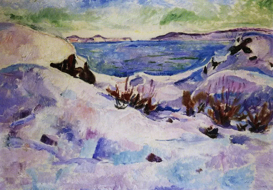 Paysage de neige à Kragerø - Edvard Munch