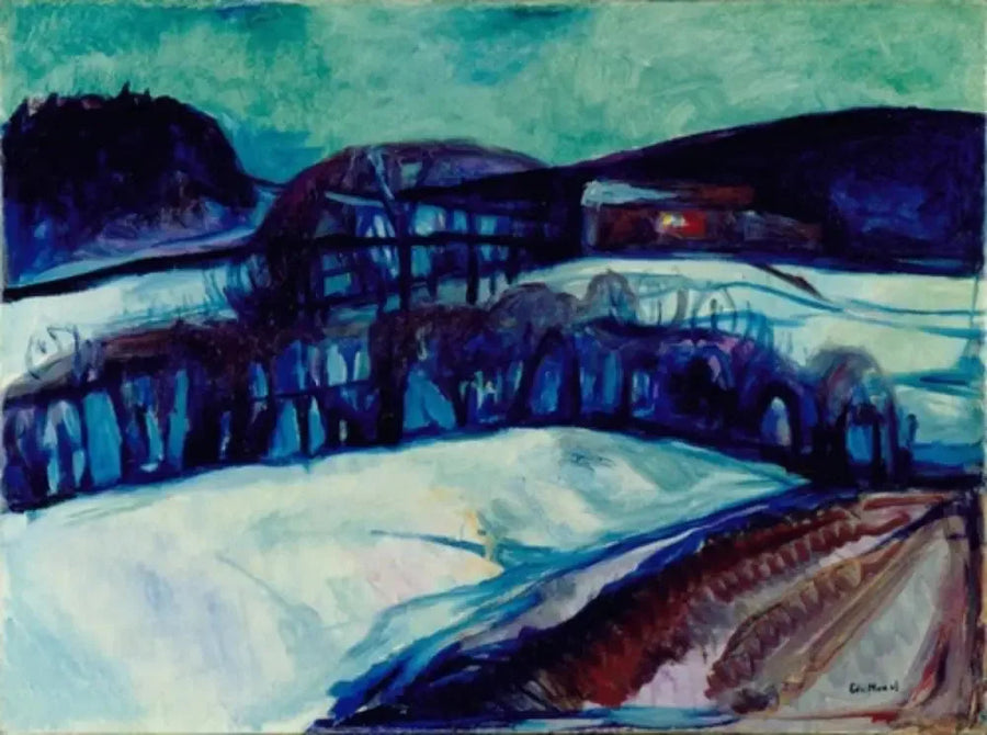 Paysage de neige la nuit - Edvard Munch