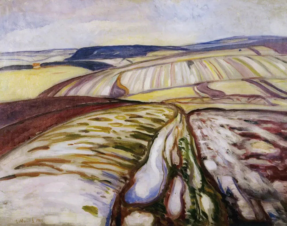 Paysage de neige, Thuringe - Edvard Munch image 1 reproduction réalisée par Alpha Reproduction