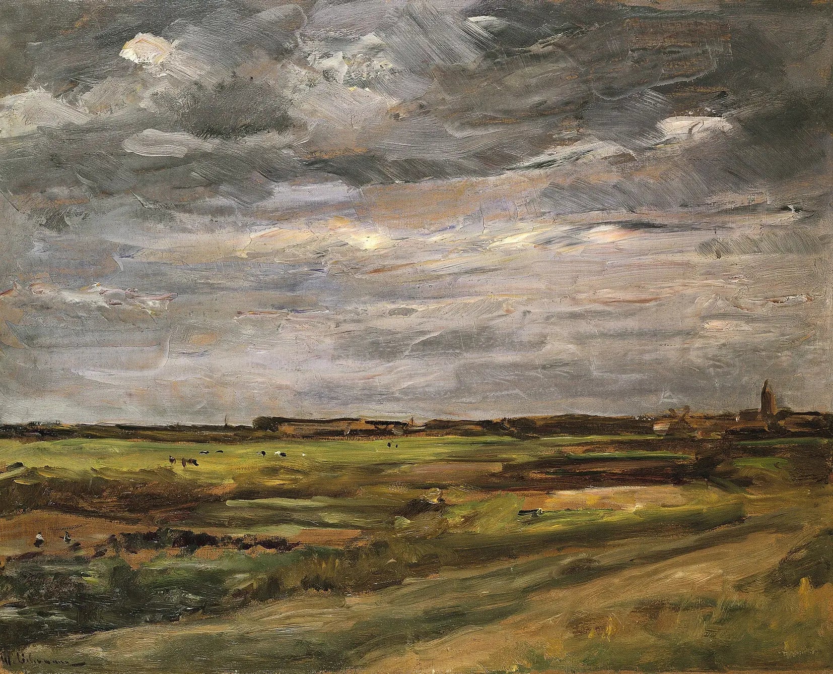 Paysage de Noordwijk - Max Liebermann image 1 reproduction artisanale de tableau