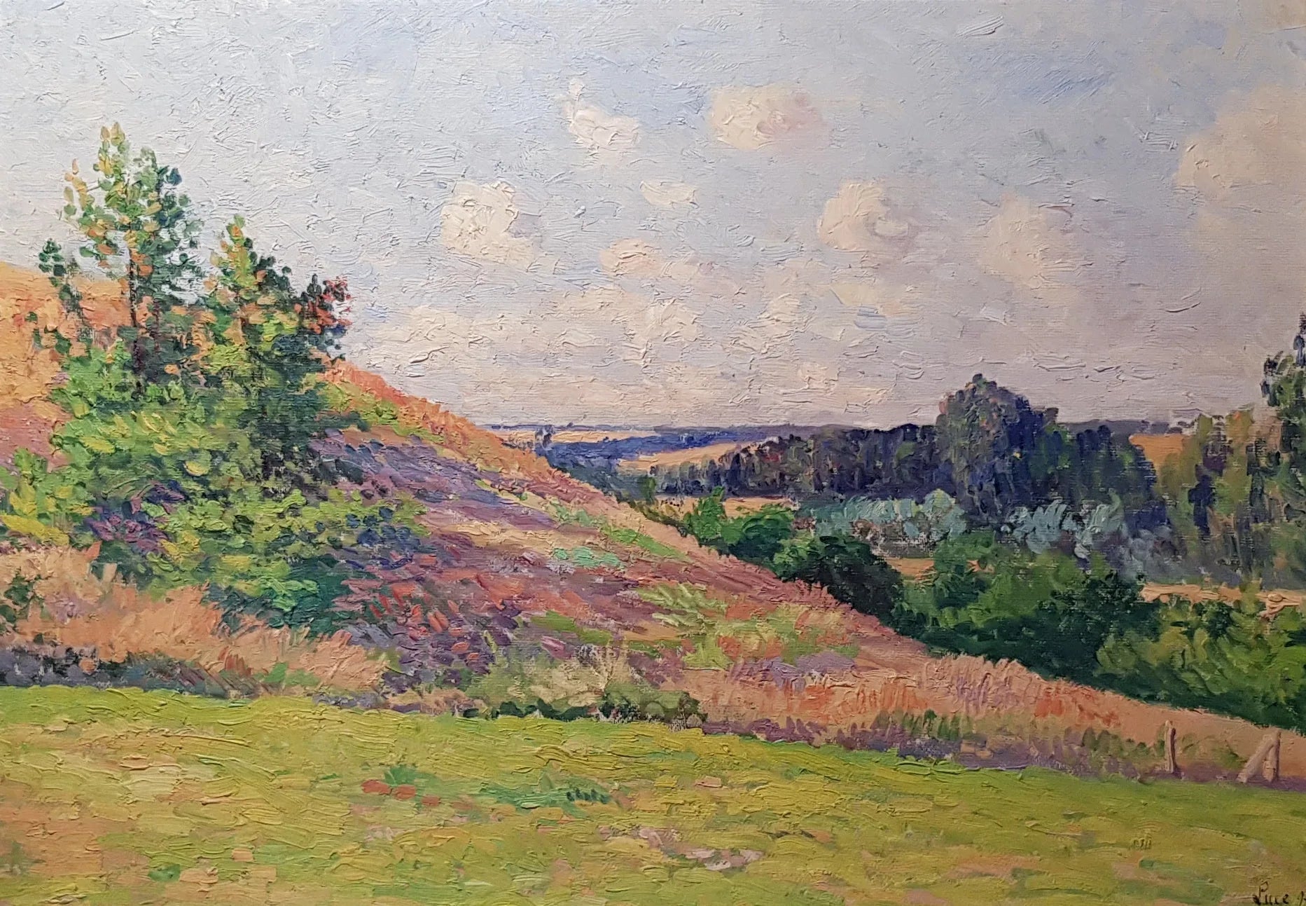 Paysage de Normandie, Bazincourt - Maximilien Luce image 1 reproduction de peinture à l’huile