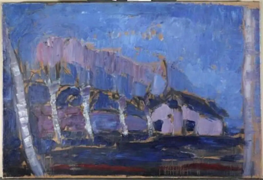 Paysage de nuit II - Piet Mondrian image 1 reproduction de peinture à l’huile