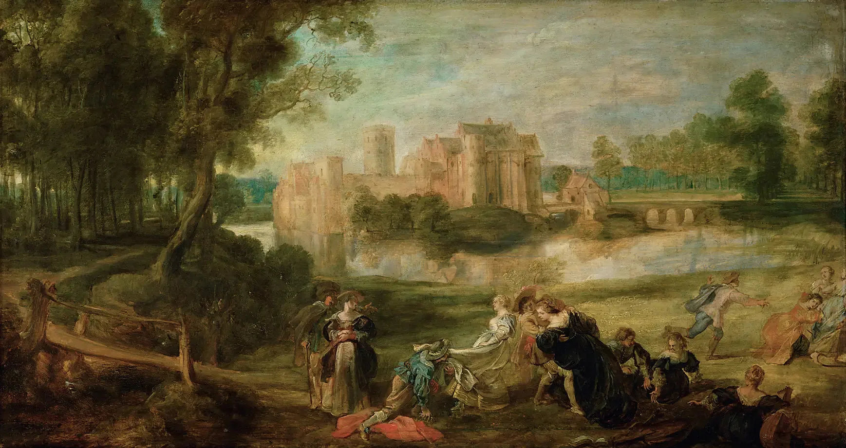 Paysage de parc avec une joyeuse compagnie - Peter Paul Rubens image 1 reproduction réalisée par Alpha Reproduction