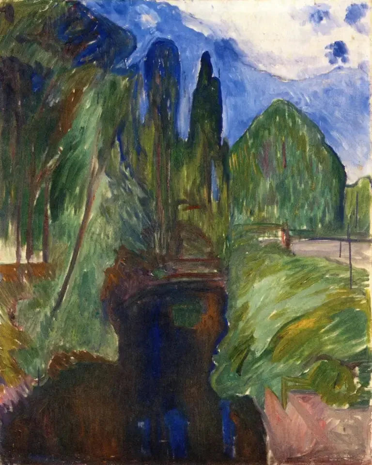 Paysage de parc - Edvard Munch image 1 reproduction artisanale de tableau