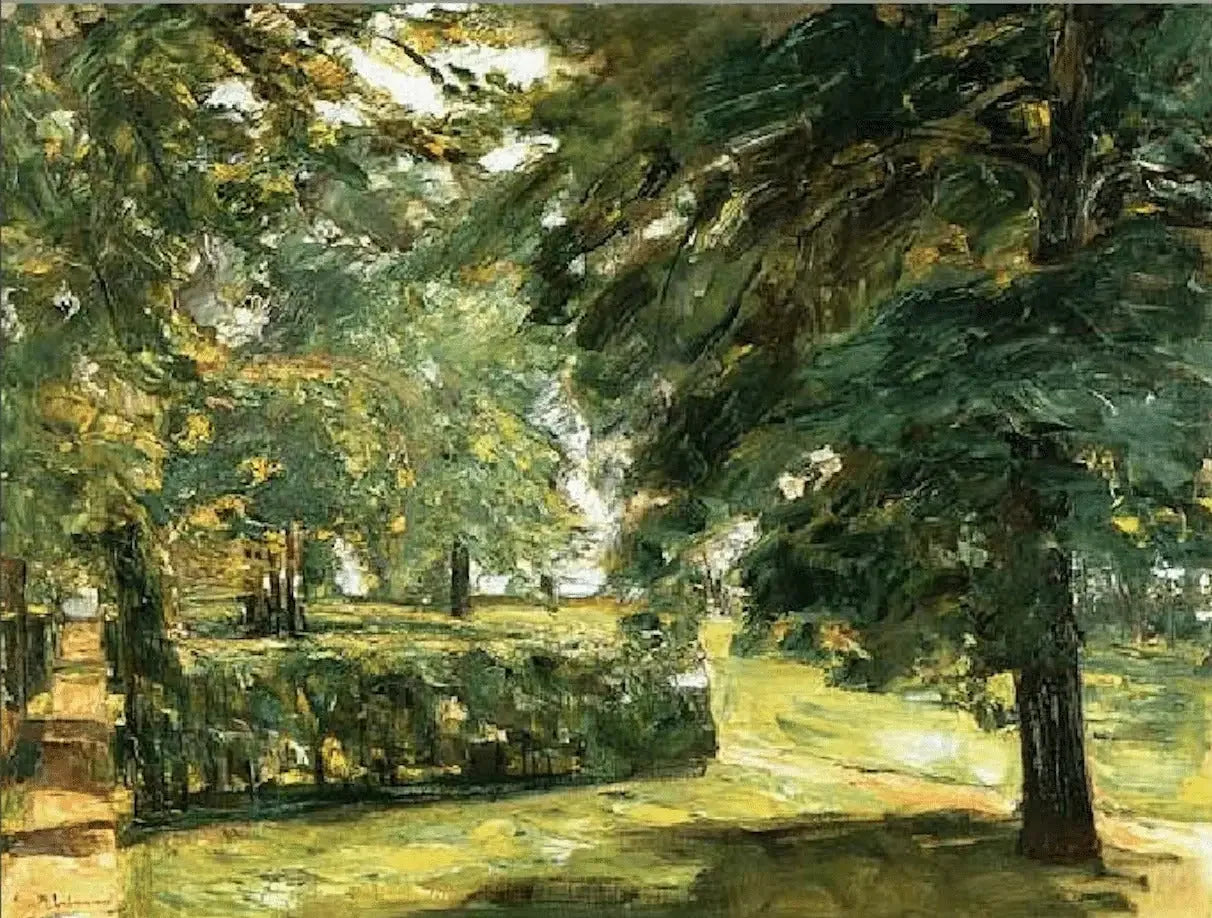 Paysage de parc (Les jardins de haies de Wannsee à l'est) - Max Liebermann image 1 reproduction de peinture à l’huile