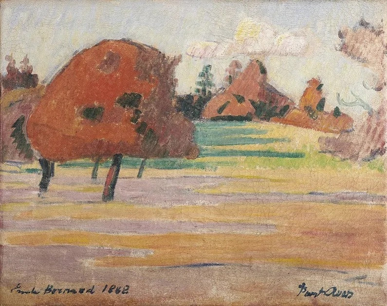 Paysage de Pont-Aven - Émile Bernard image 1 copie de tableau peinte à la main
