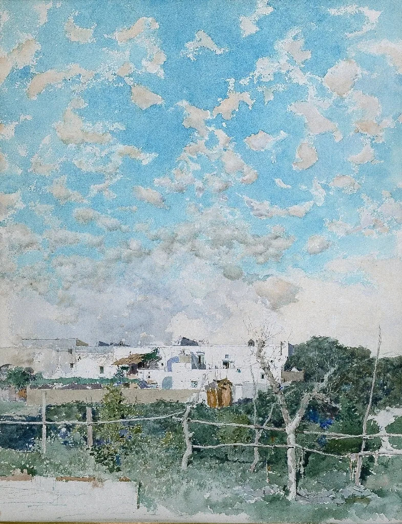 paysage de Portici - Mariano Fortuny Marsal image 1 copie de tableau peinte à la main