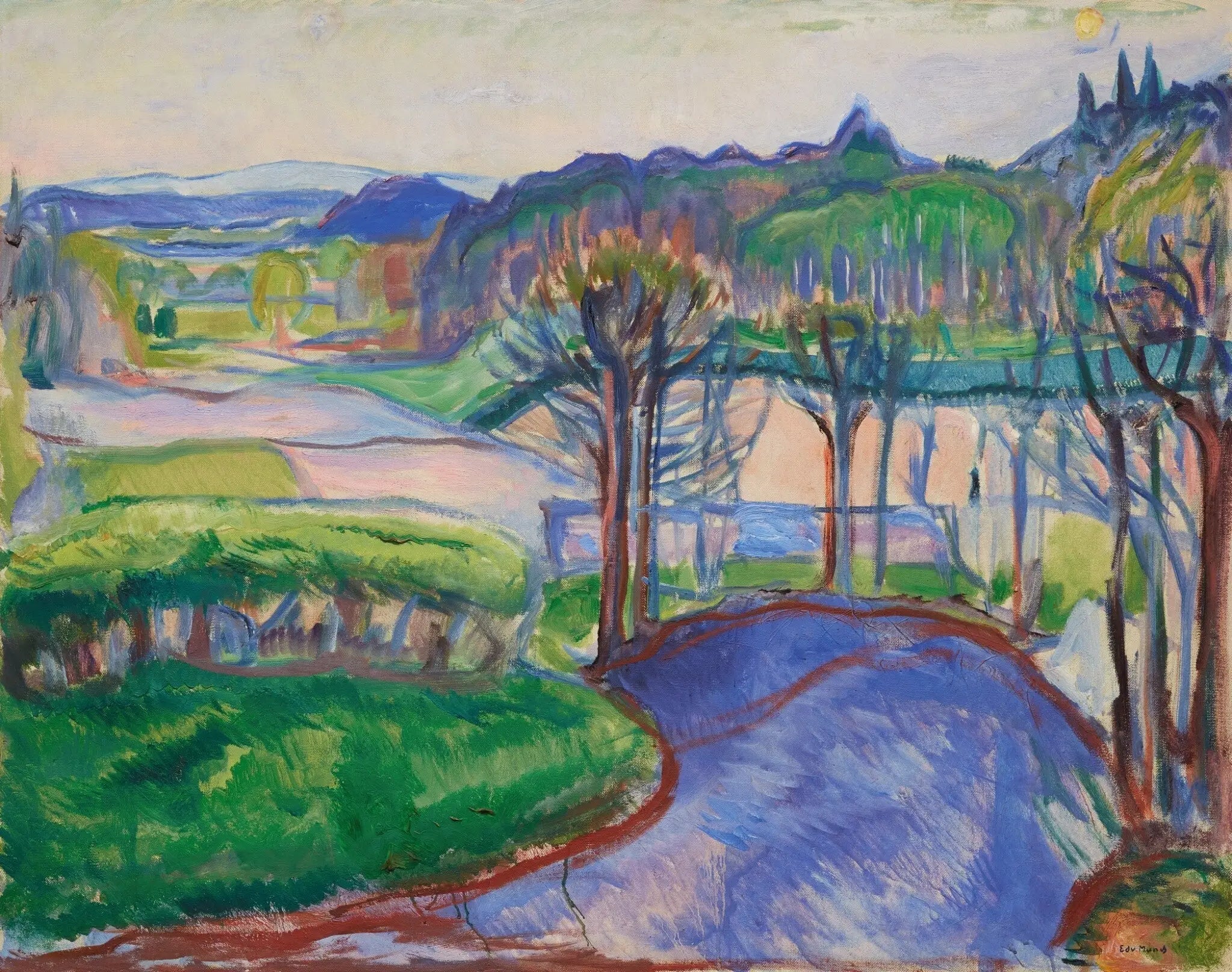 Paysage de printemps - Edvard Munch image 1 reproduction réalisée par Alpha Reproduction
