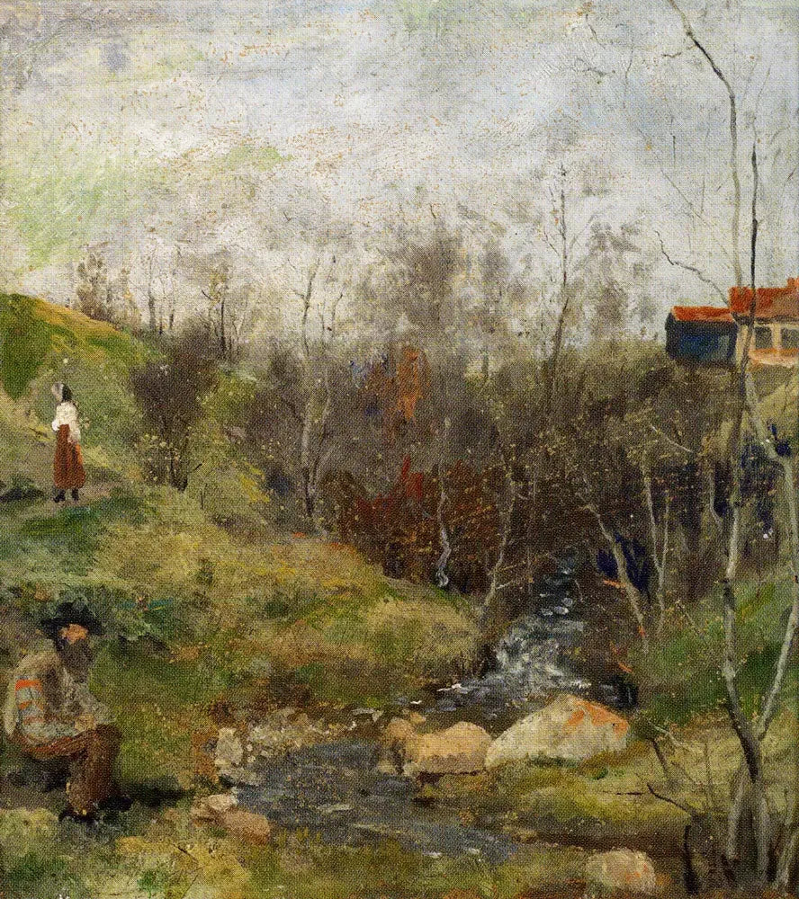 Paysage de printemps - Edvard Munch image 1 copie peinte à la main à l’huile