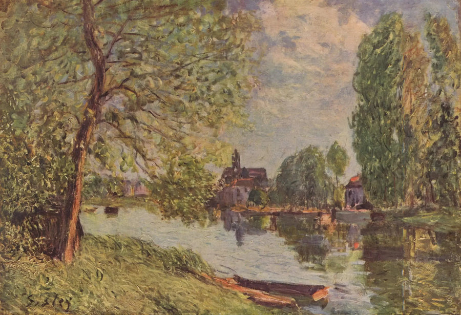 Paysage de rivière à Moret-sur-Loing - Alfred Sisley