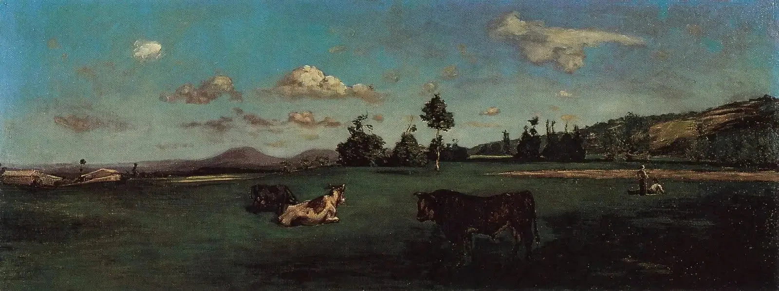 Paysage de Saint-Sauveur - Frédéric Bazille image 1 reproduction de peinture à l’huile