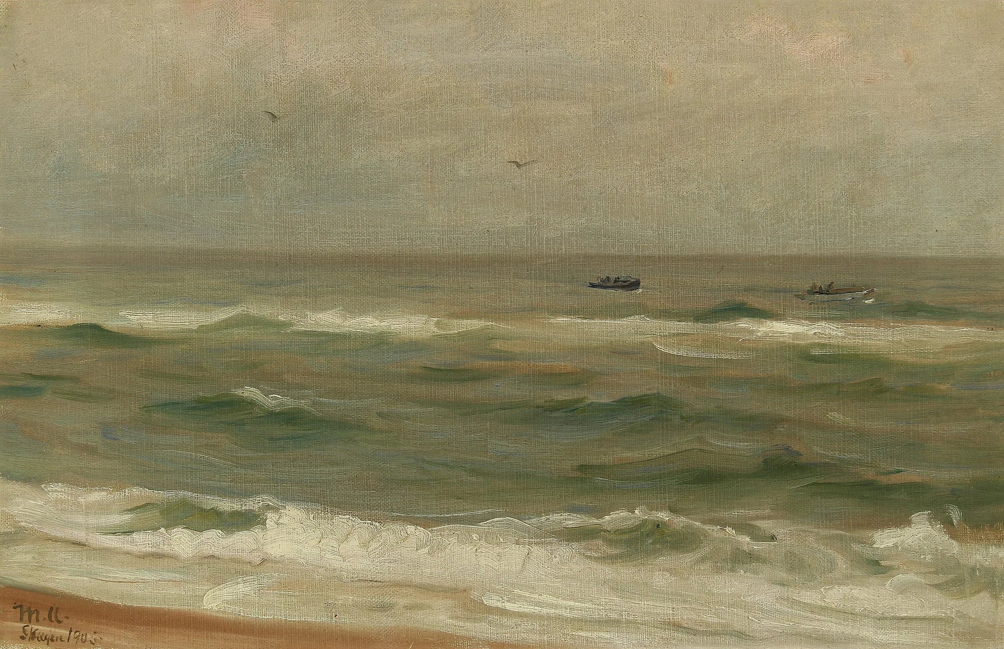 Paysage de Skagen. - Michael Peter Ancher image 1 copie de tableau peinte à la main