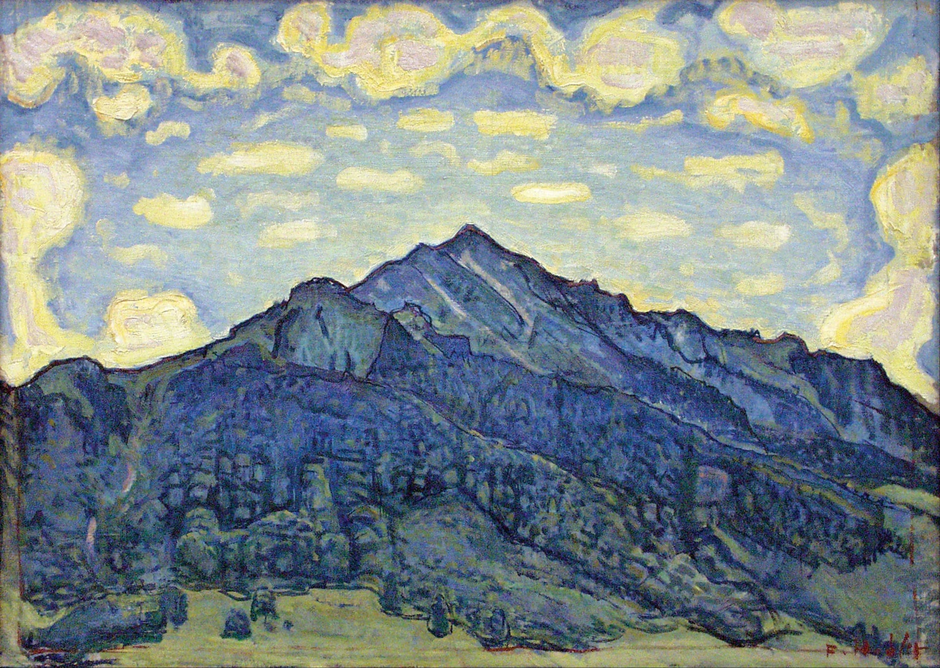 Paysage des Alpes suisses - Ferdinand Hodler image 1 tableau peint à l’huile sur toile