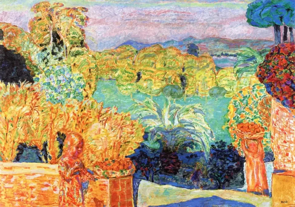 Paysage du Midi et deux enfants - Pierre Bonnard image 1 tableau peint à l’huile sur toile