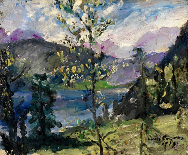 Paysage du Walchensee - Lovis Corinth image 1 copie peinte à la main à l’huile