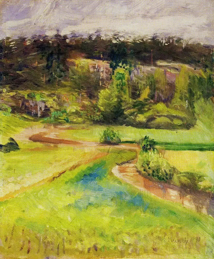 Paysage - Edvard Munch image 1 reproduction d’œuvre d’art à l’huile