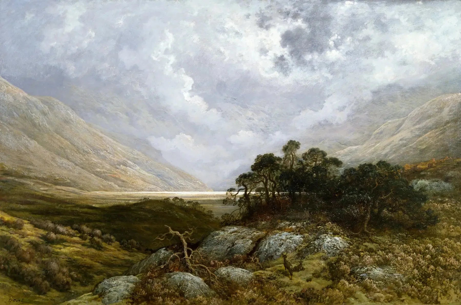 Paysage en Écosse - Gustave Doré image 1 copie de tableau peinte à la main