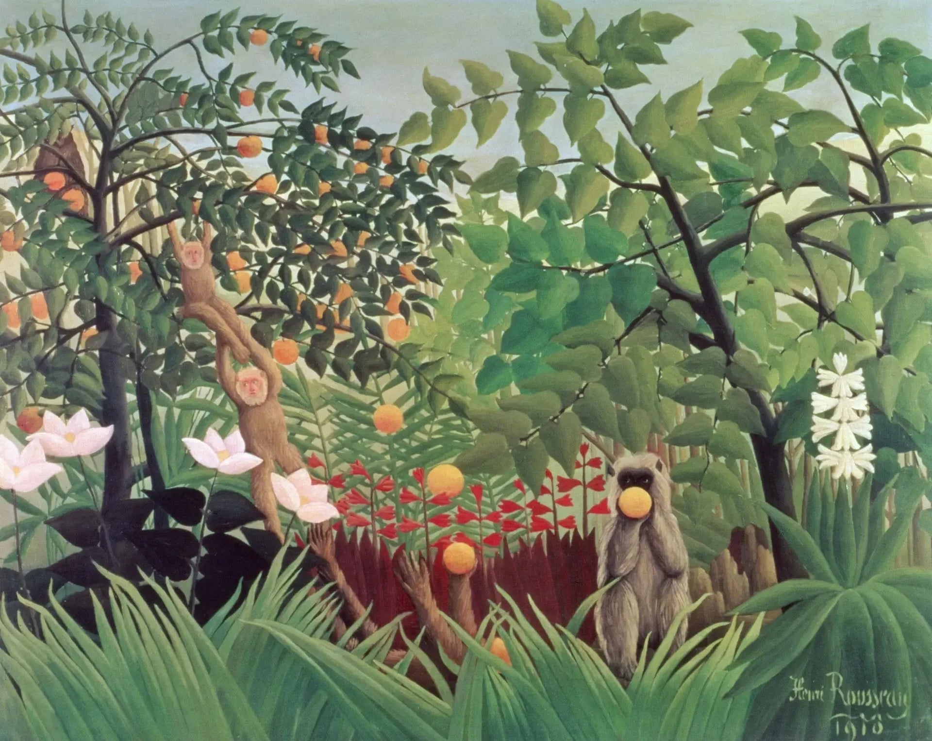 Paysage exotique - Henri Rousseau image 1 reproduction réalisée par Alpha Reproduction