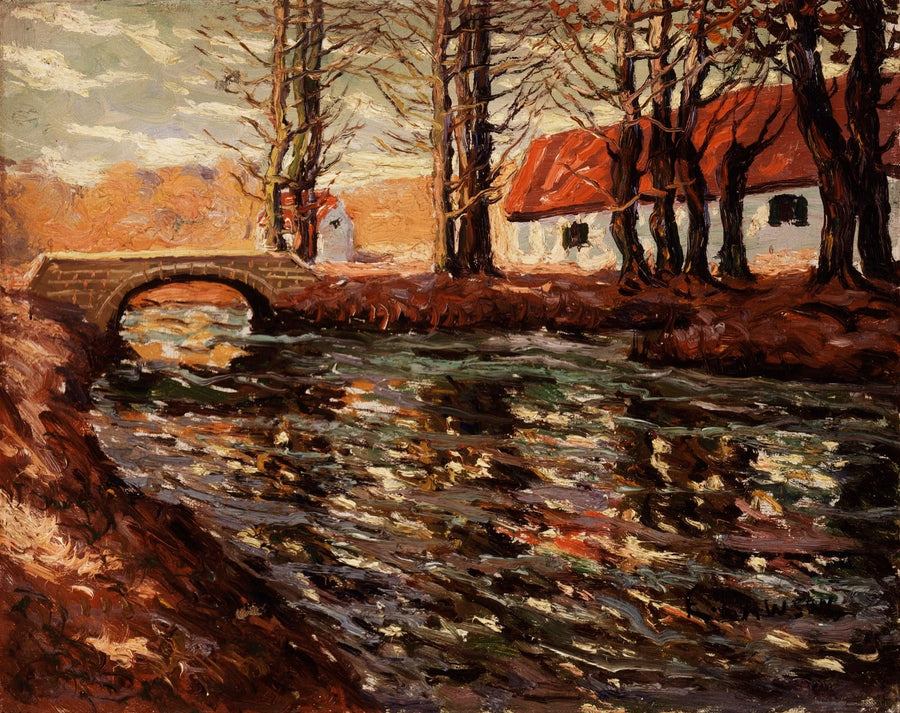 Paysage fluvial - Ernest Lawson image 1 reproduction artisanale de tableau
