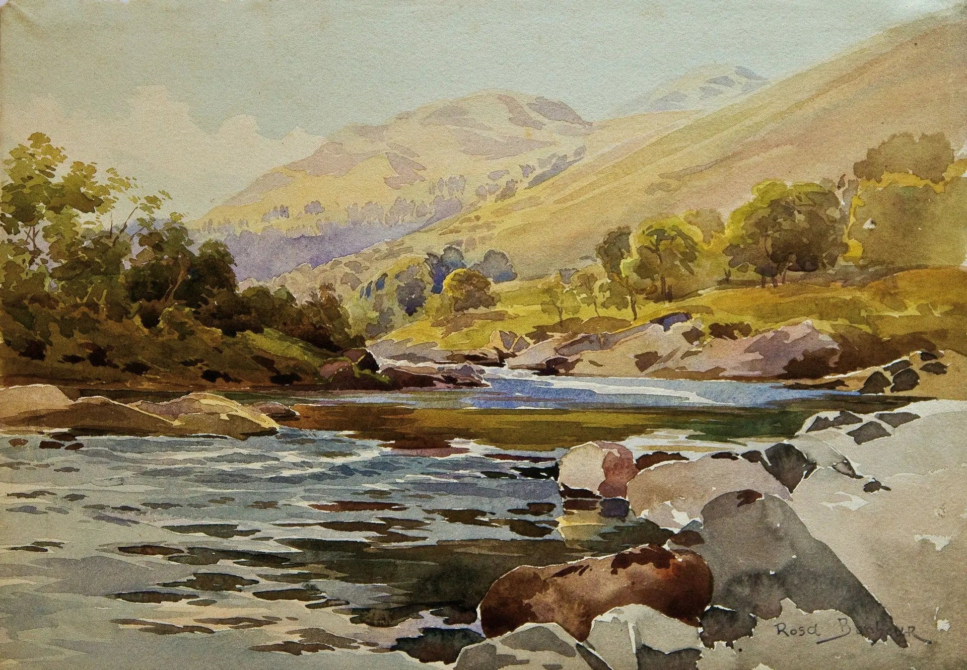 Paysage fluvial - Rosa Bonheur image 1 reproduction d’œuvre d’art à l’huile