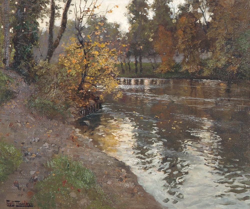 Paysage - Frits Thaulow image 1 reproduction artisanale de tableau