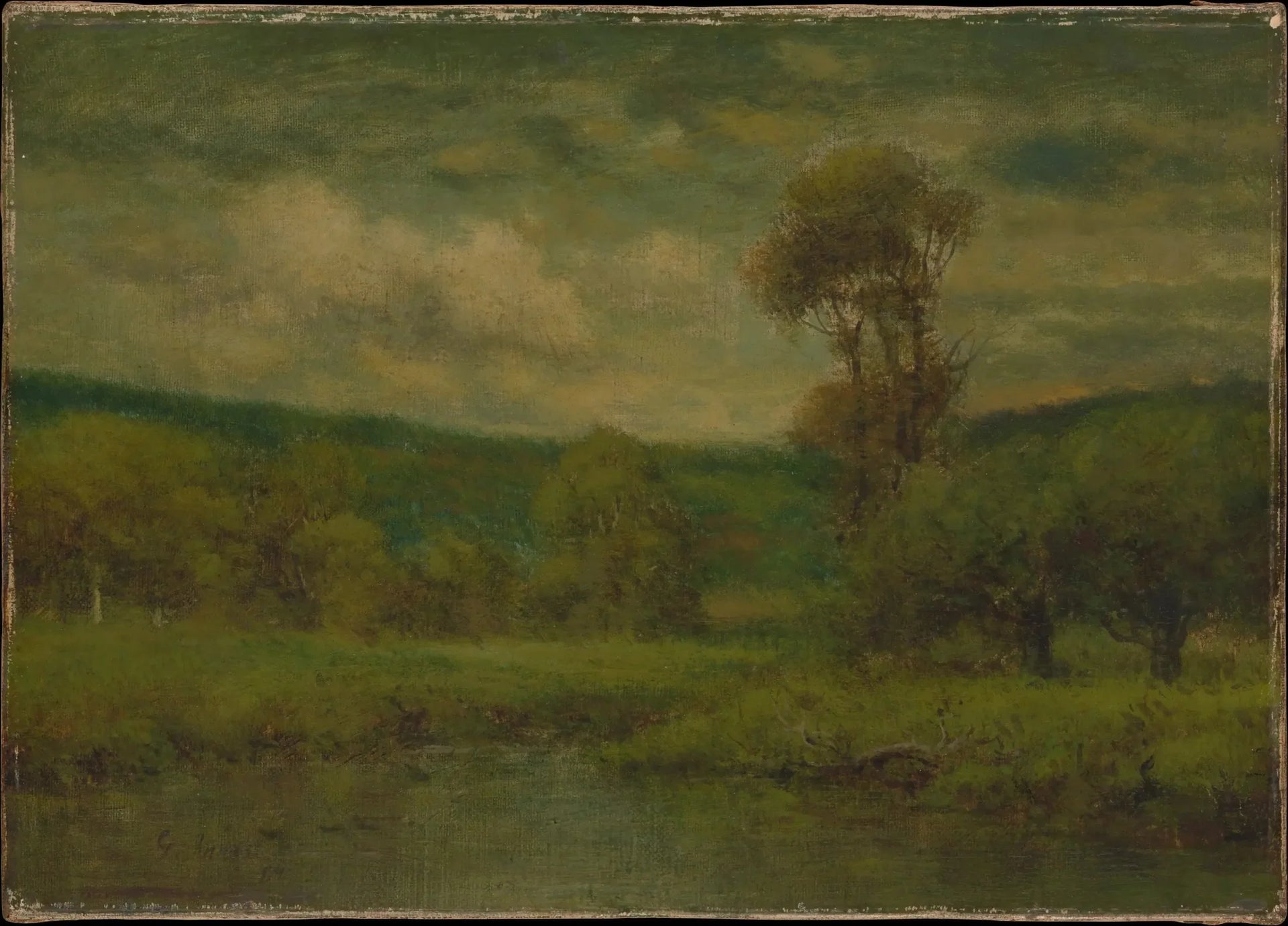 Paysage - George Inness image 1 reproduction de peinture à l’huile