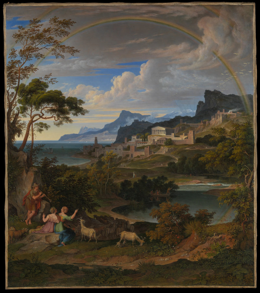 Paysage héroïque avec arc-en-ciel - Joseph Anton Koch