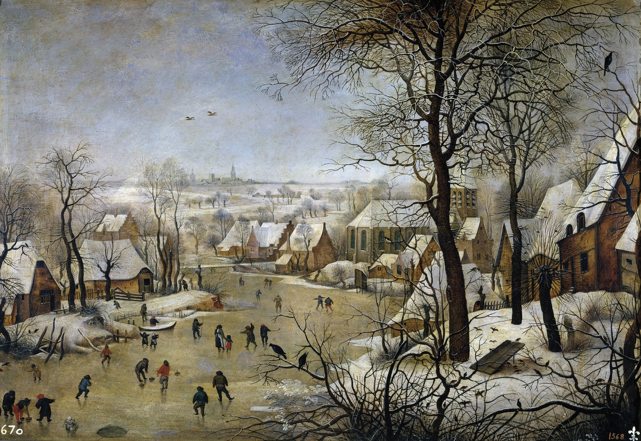 Paysage d’hiver avec un piège à oiseaux - Pieter Brueghel le Jeune