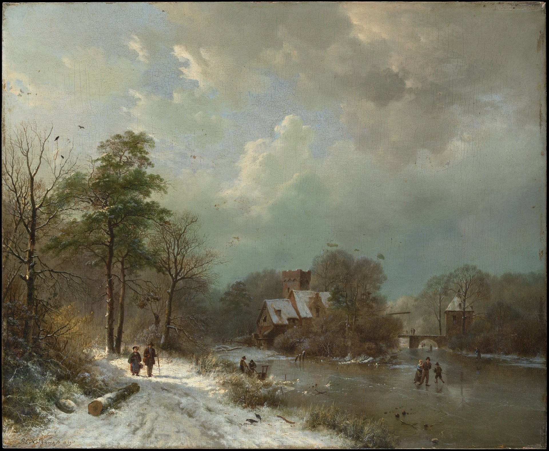 Paysage d'hiver, Hollande - Barend Cornelis Koekkoek