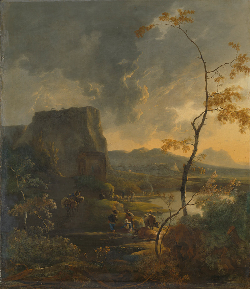 Paysage italien avec temple - Adam Pynacker