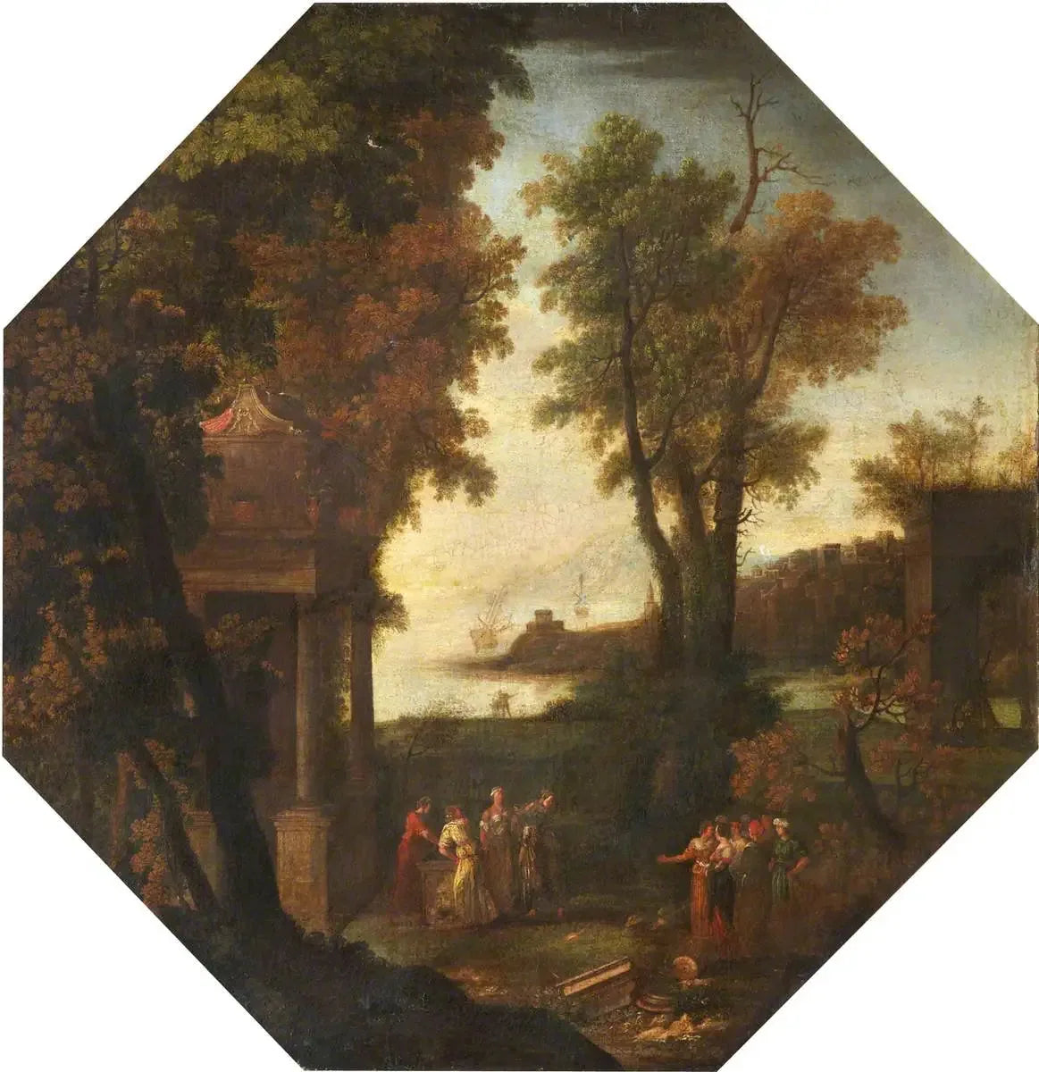 Paysage italien - Claude Lorrain image 1 tableau peint à l’huile sur toile