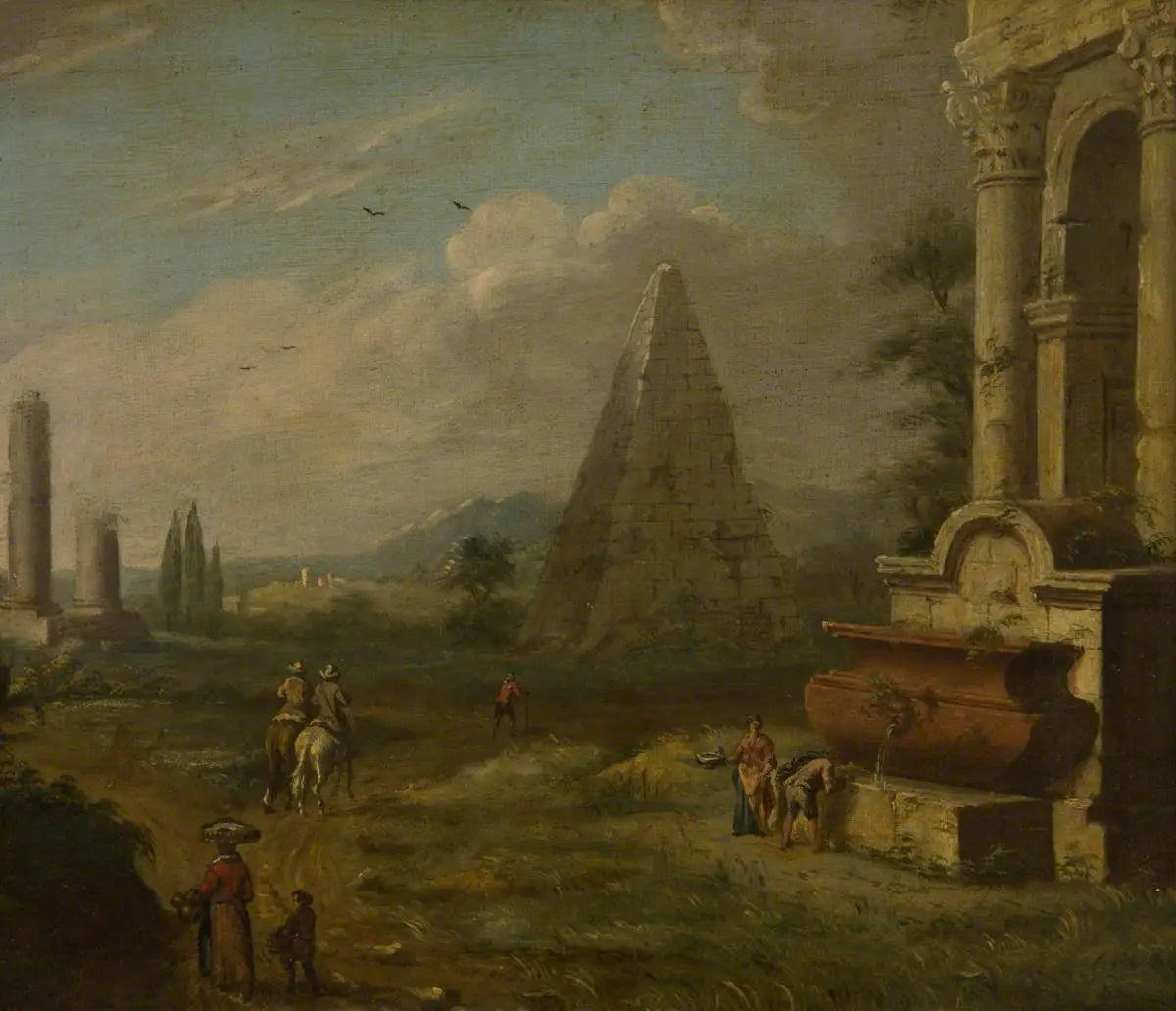 Paysage italien - Giovanni Paolo Panini image 1 copie peinte à la main à l’huile