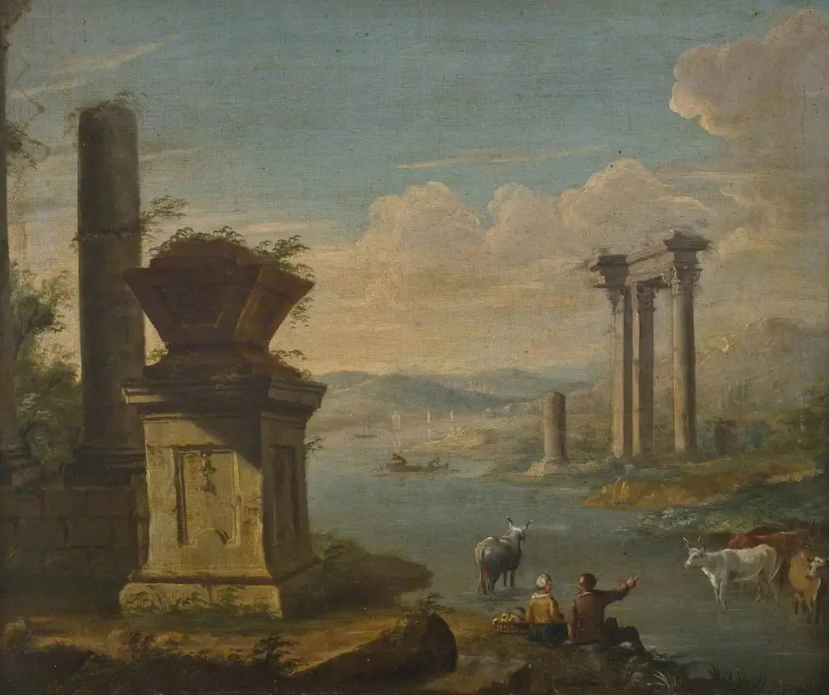 Paysage italien - Giovanni Paolo Panini image 1 reproduction de peinture à l’huile