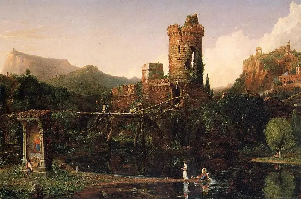Paysage italien - Thomas Cole image 1 reproduction réalisée par Alpha Reproduction