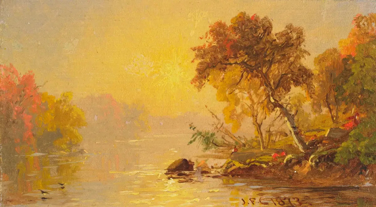 Paysage - Jasper Francis Cropsey image 1 copie peinte à la main à l’huile