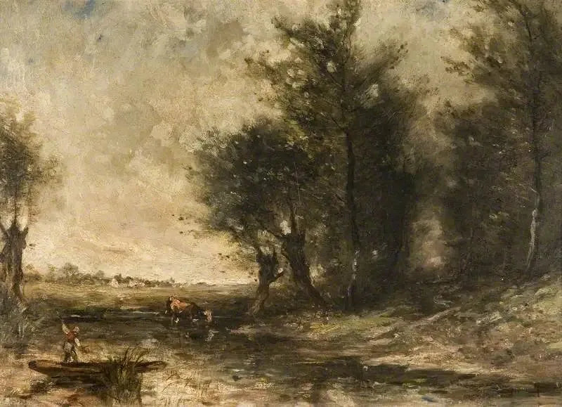 Paysage - Jean-Baptiste Camille Corot image 1 reproduction réalisée par Alpha Reproduction