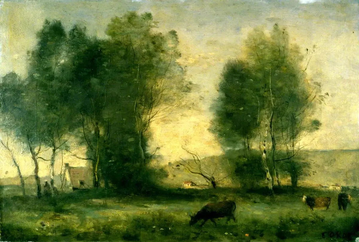 Paysage - Jean-Baptiste Camille Corot image 1 copie de tableau peinte à la main