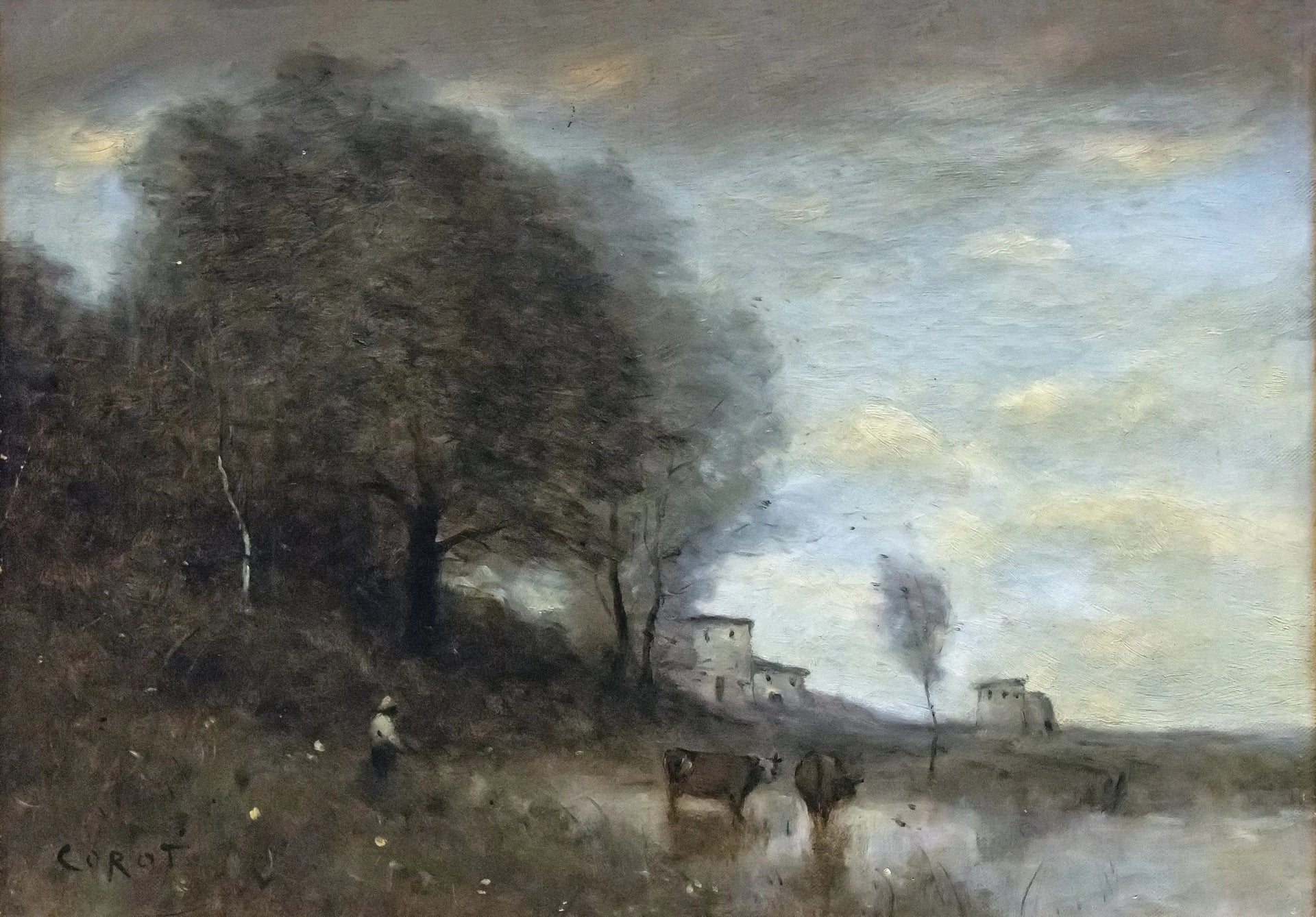 Paysage - Jean-Baptiste Camille Corot image 1 copie peinte à la main à l’huile