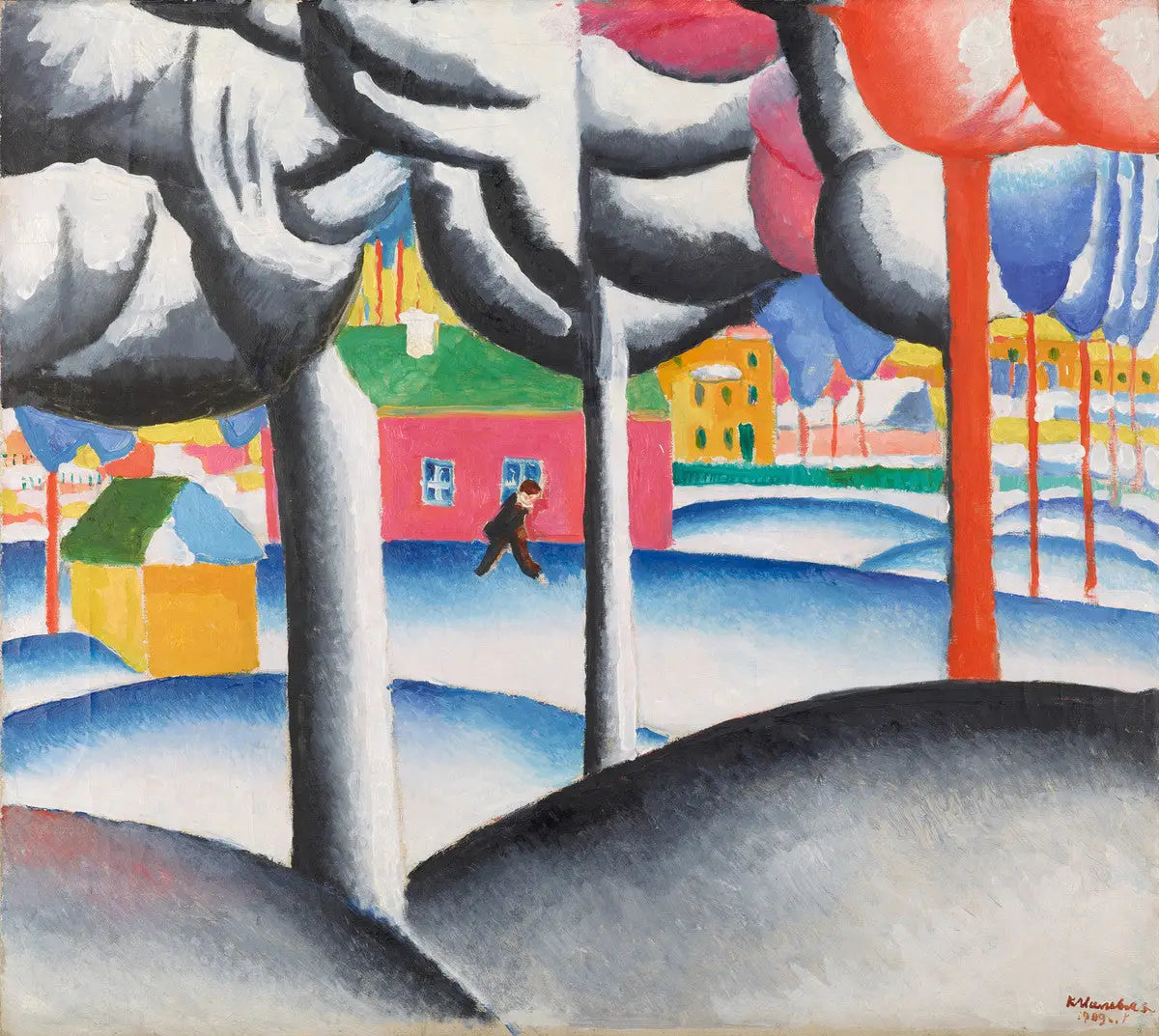 Paysage (L'Hiver) - Kazimir Malevich image 1 reproduction réalisée par Alpha Reproduction