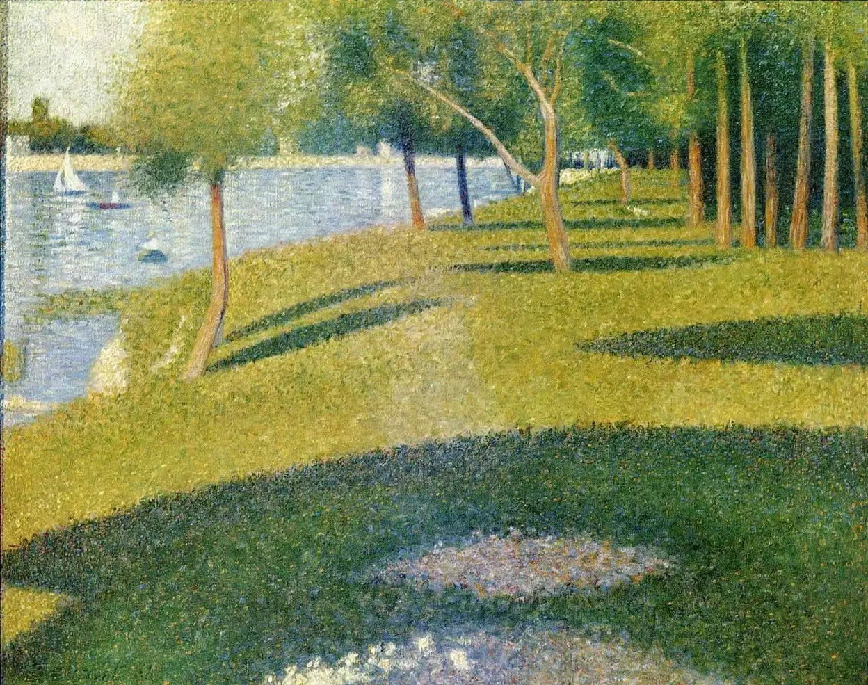 Paysage, l'île de la Grande-Jatte - Georges Seurat image 1 reproduction réalisée par Alpha Reproduction