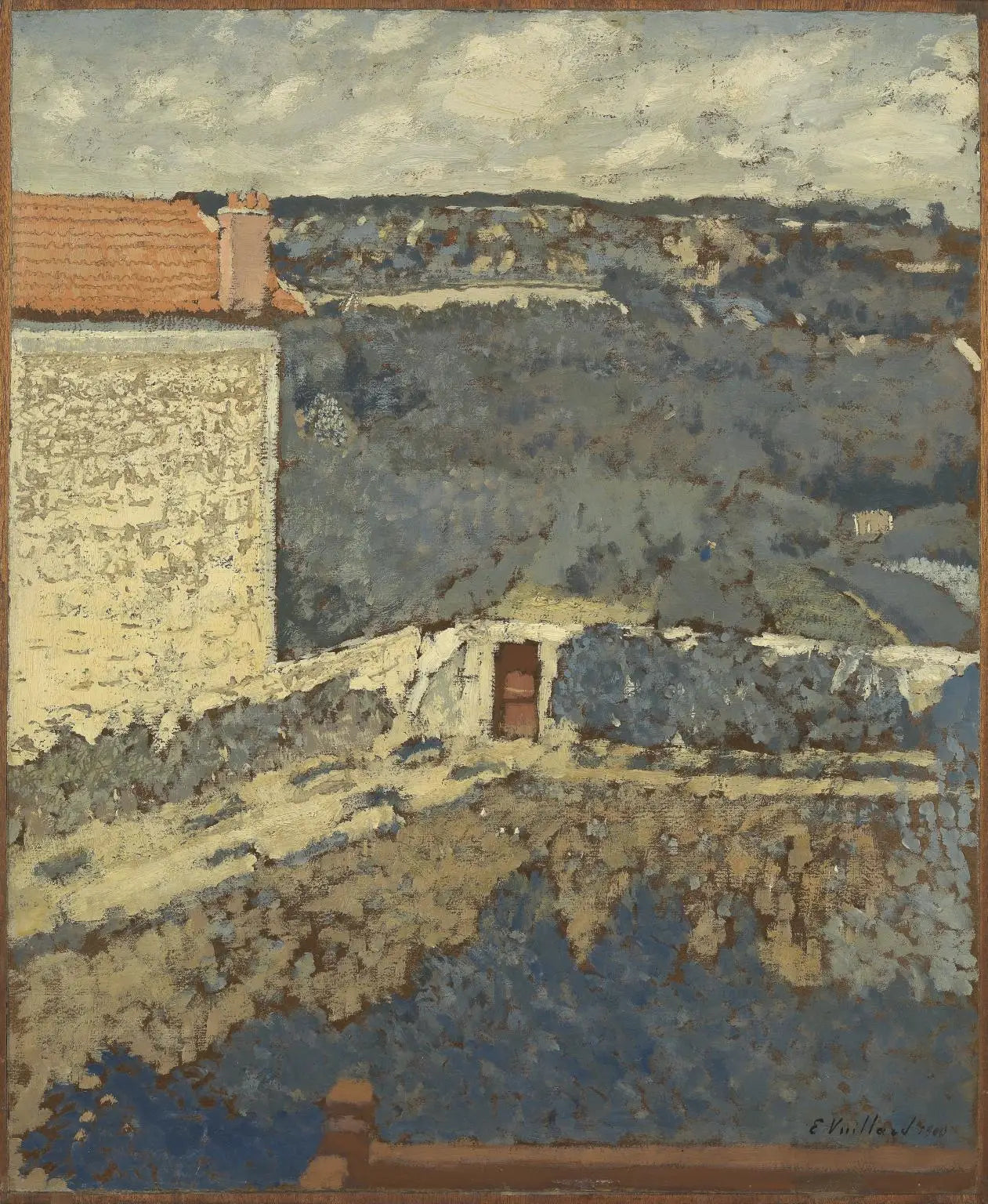 Paysage - Maison à gauche - Édouard Vuillard image 1 tableau peint à l’huile sur toile