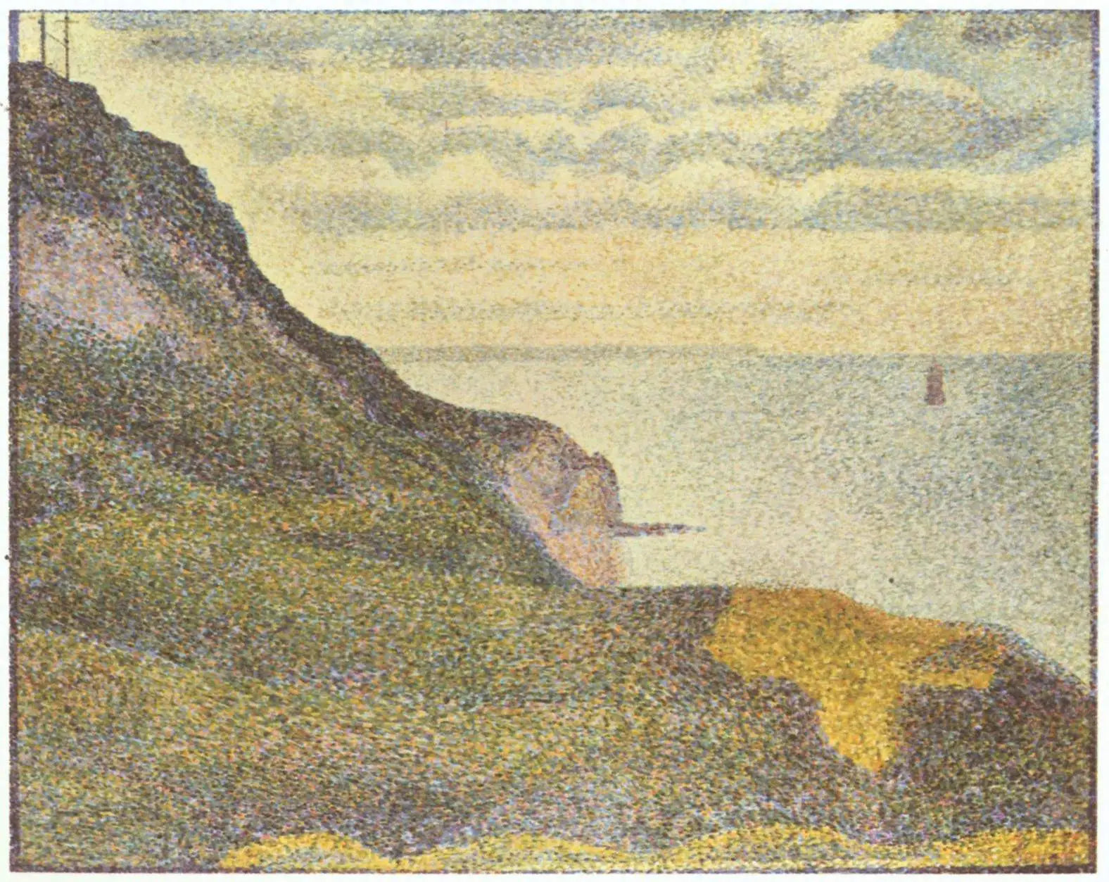 Paysage marin à Port-en-Bessin, Normandie - Georges Seurat image 1 copie peinte à la main à l’huile