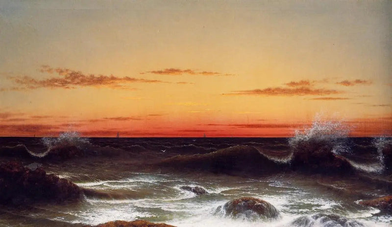 Paysage marin - Coucher de soleil - Martin Johnson Heade