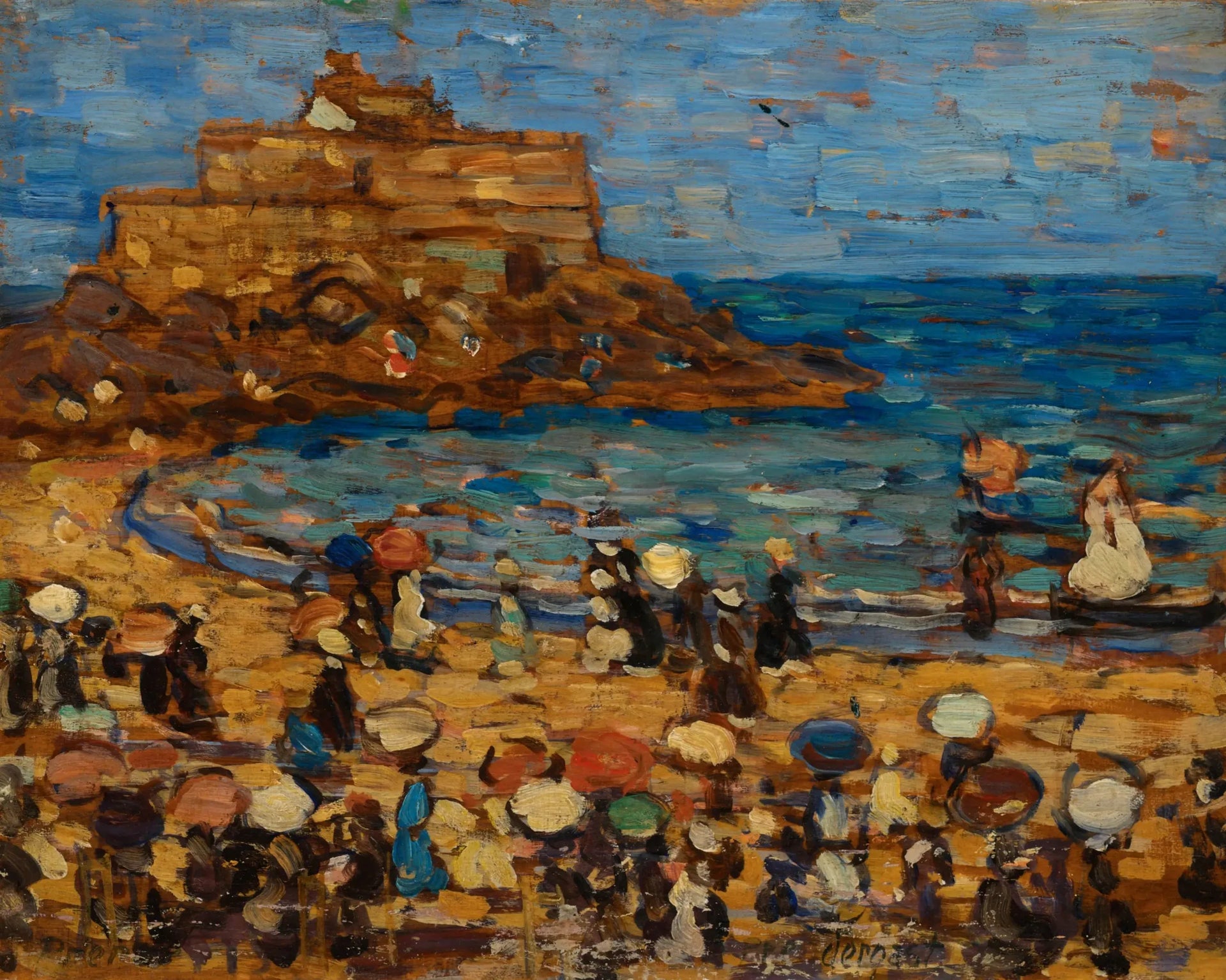 Paysage marin – Saint-Mâlo - Maurice Prendergast image 1 copie peinte à la main à l’huile