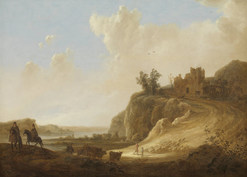 Paysage montagneux avec ruines de château - Albert Cuyp