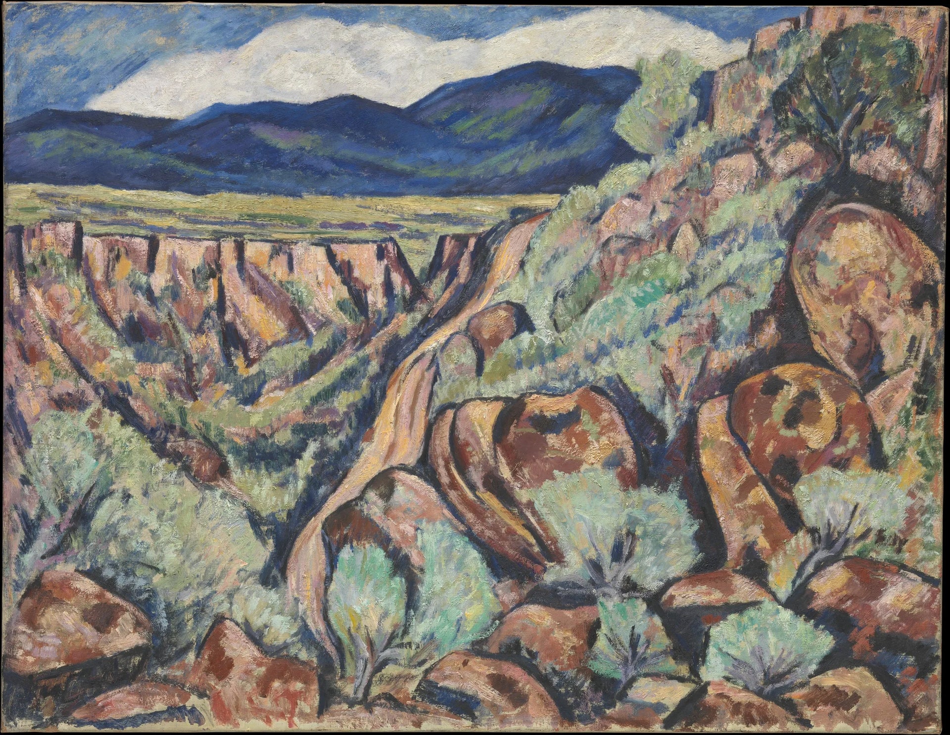 Paysage, Nouveau-Mexique - Marsden Hartley image 1 reproduction artisanale de tableau