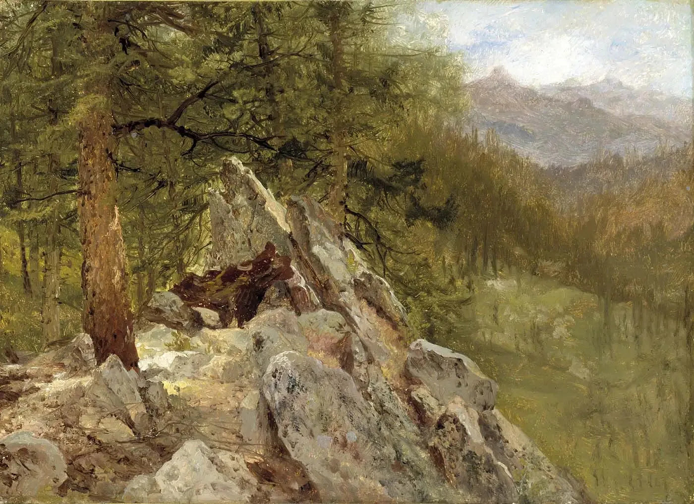 Paysage occidental - John Frederick Kensett image 1 tableau peint à l’huile sur toile
