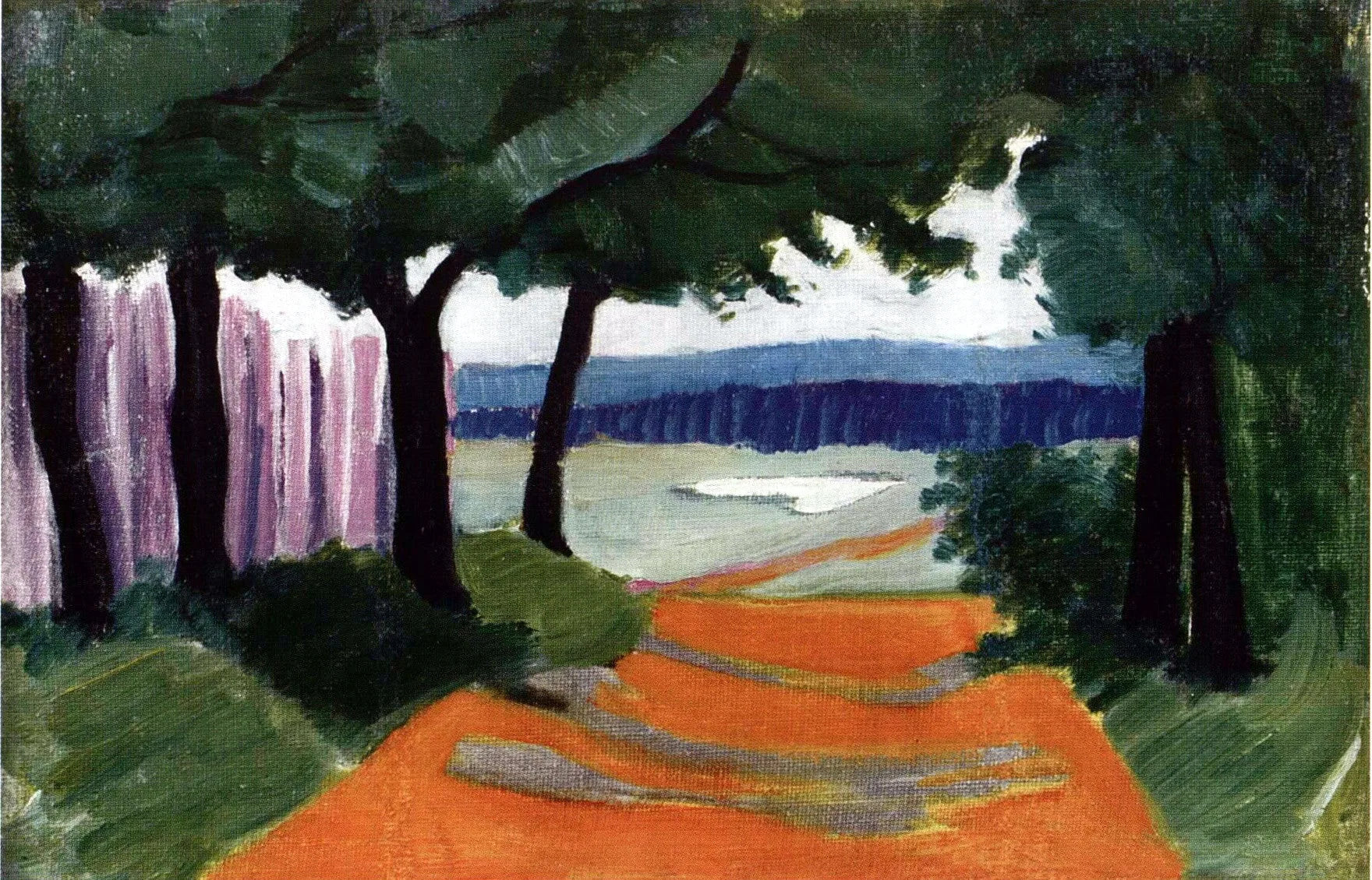 Paysage - Olga Rozanova image 1 reproduction artisanale de tableau