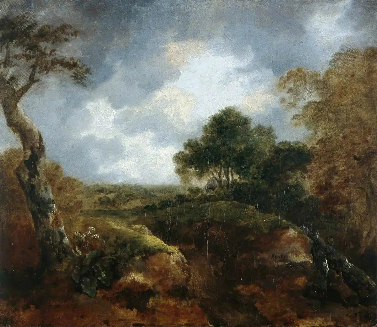 Paysage ouvert à l'orée d'un bois - Thomas Gainsborough image 1 copie peinte à la main à l’huile